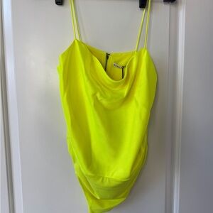 Alice + Olivia Neon Yellow  Bodysuit